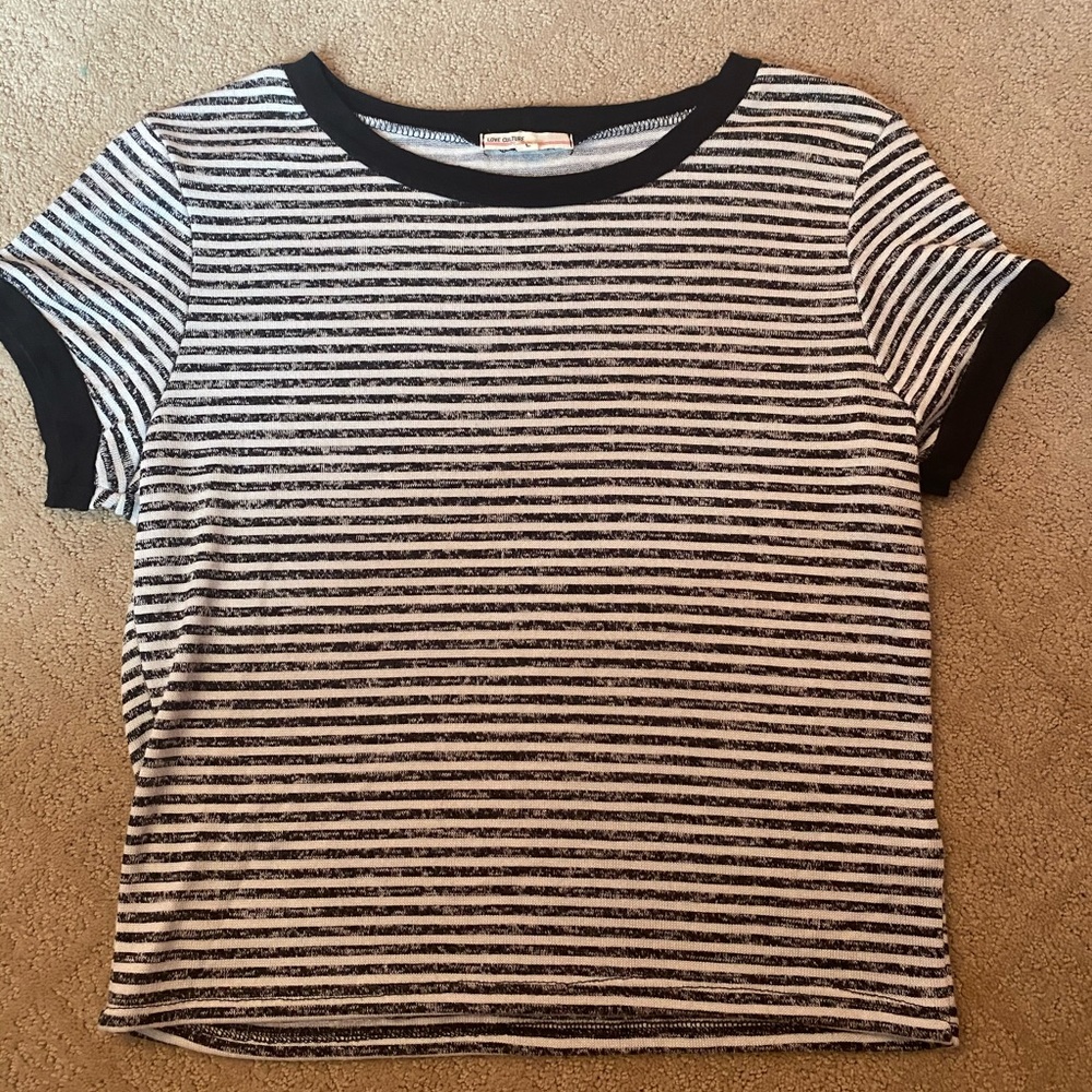 Black and white striped shirt